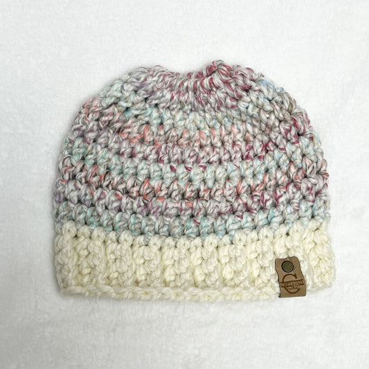 Wool Messy Bun Hat - Carousel