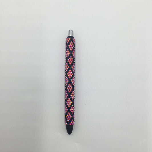 Hyacinth/Navy Diamond Lattice Full Rhinestone Pen