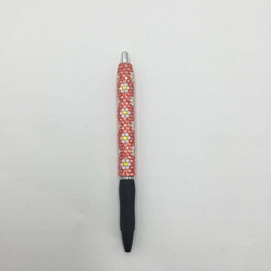 Padparadscha and Daisy Grip Rhinestone Pen