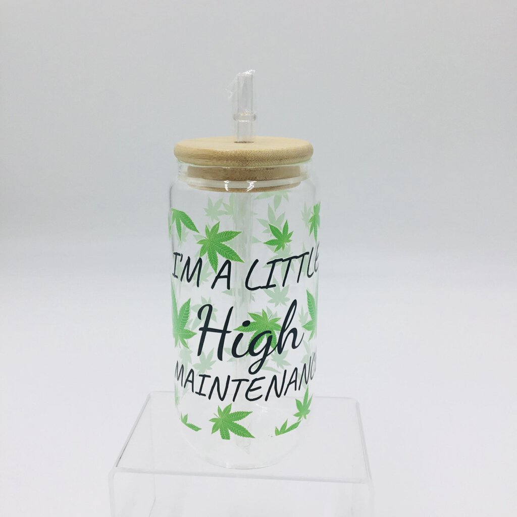 17oz glass Tumbler-high maintenance