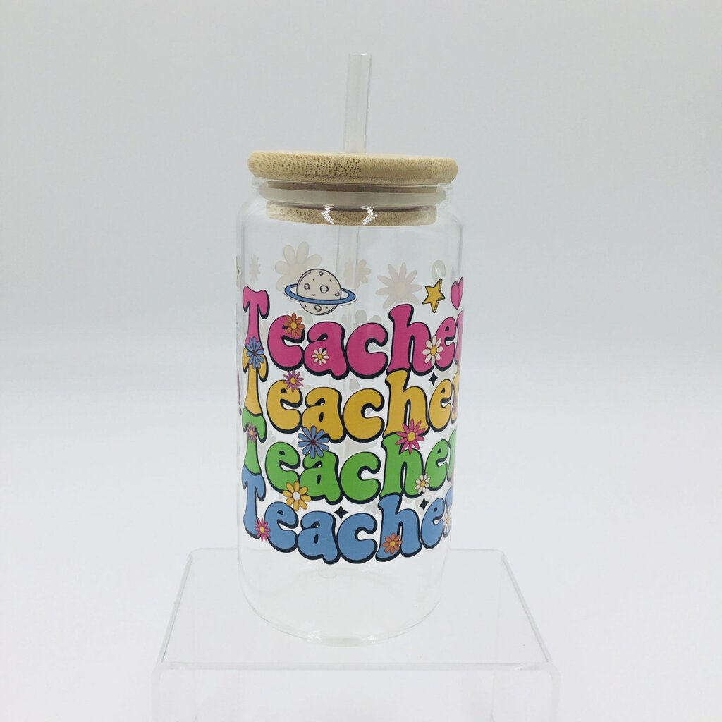 17oz glass Tumbler-teacher