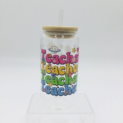 17oz glass Tumbler-teacher