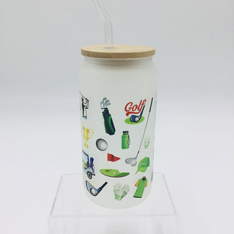 17oz glass Tumbler-golf life