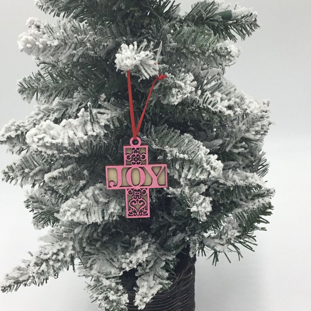 Joy Cross Ornament