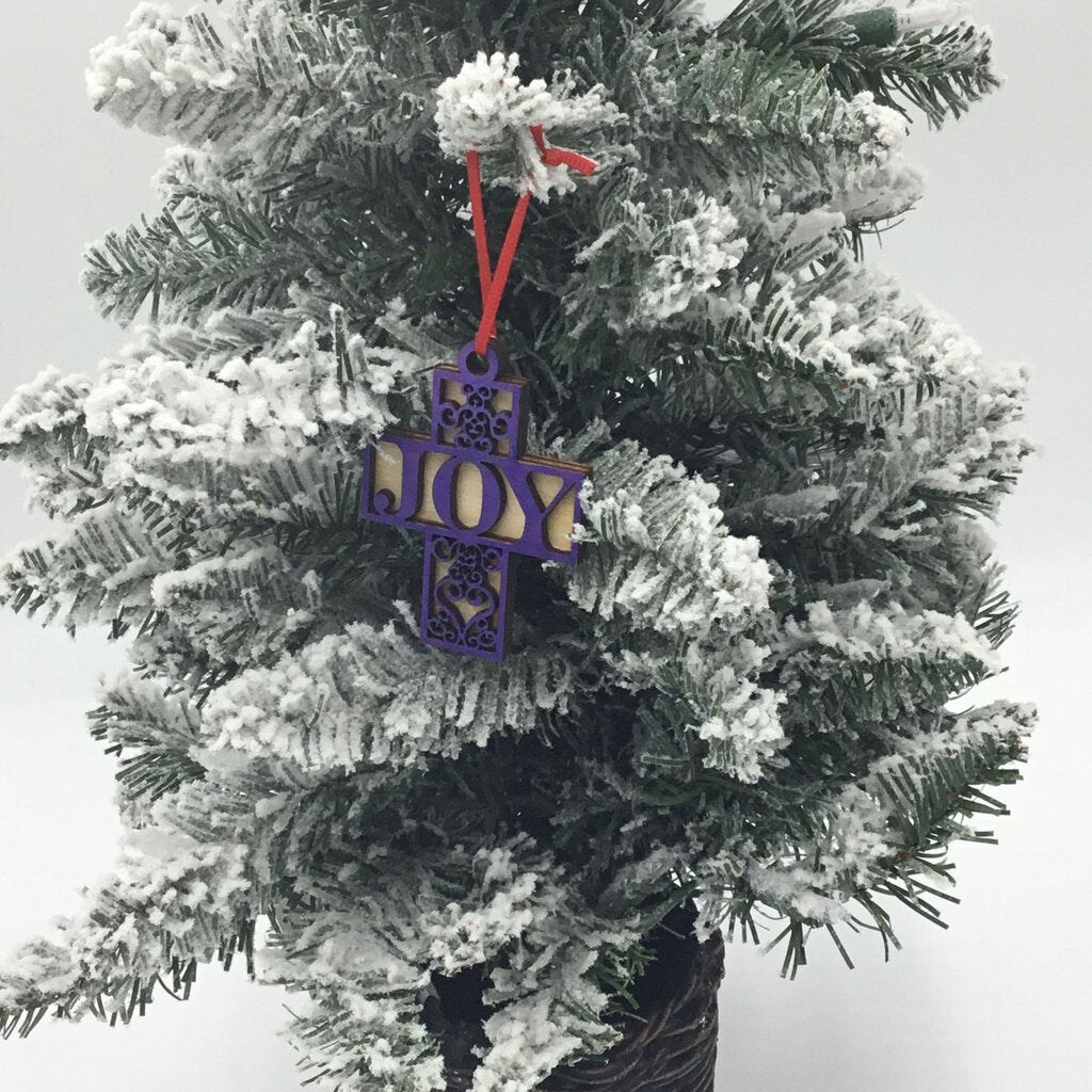 Joy Cross Ornament