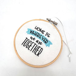 Home is wherever we are together Embroidered Ornament - view 2