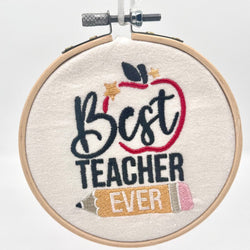 Best Teacher Ever Embroidered Ornament - view 2