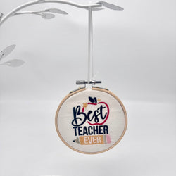 Best Teacher Ever Embroidered Ornament - view 1