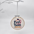 Best Teacher Ever Embroidered Ornament
