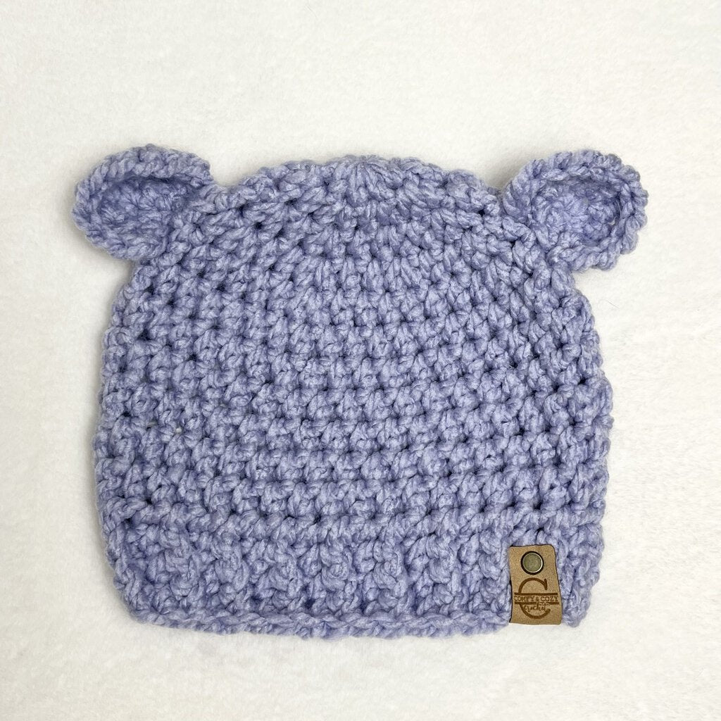 Bear Hat - Violet (child size)