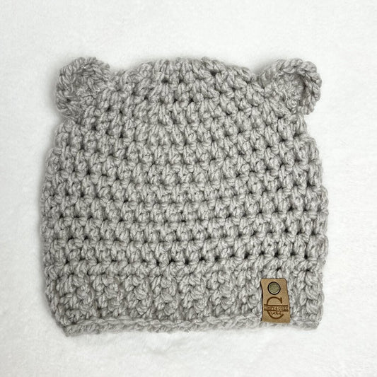 Bear Hat - Bone (child size)