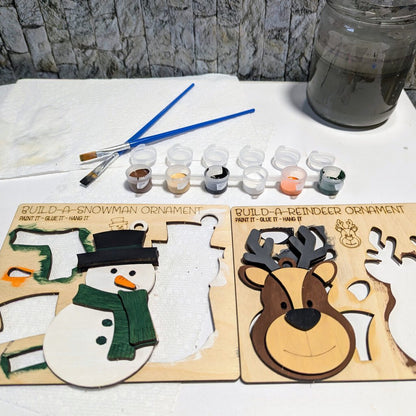 DIY Craft 2 Ornaments - Reindeer and Snowman