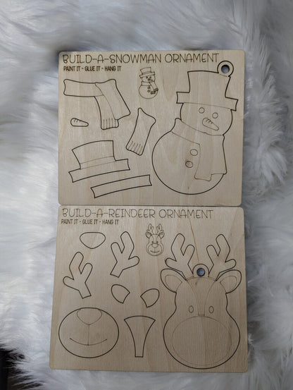 DIY Craft 2 Ornaments - Reindeer and Snowman