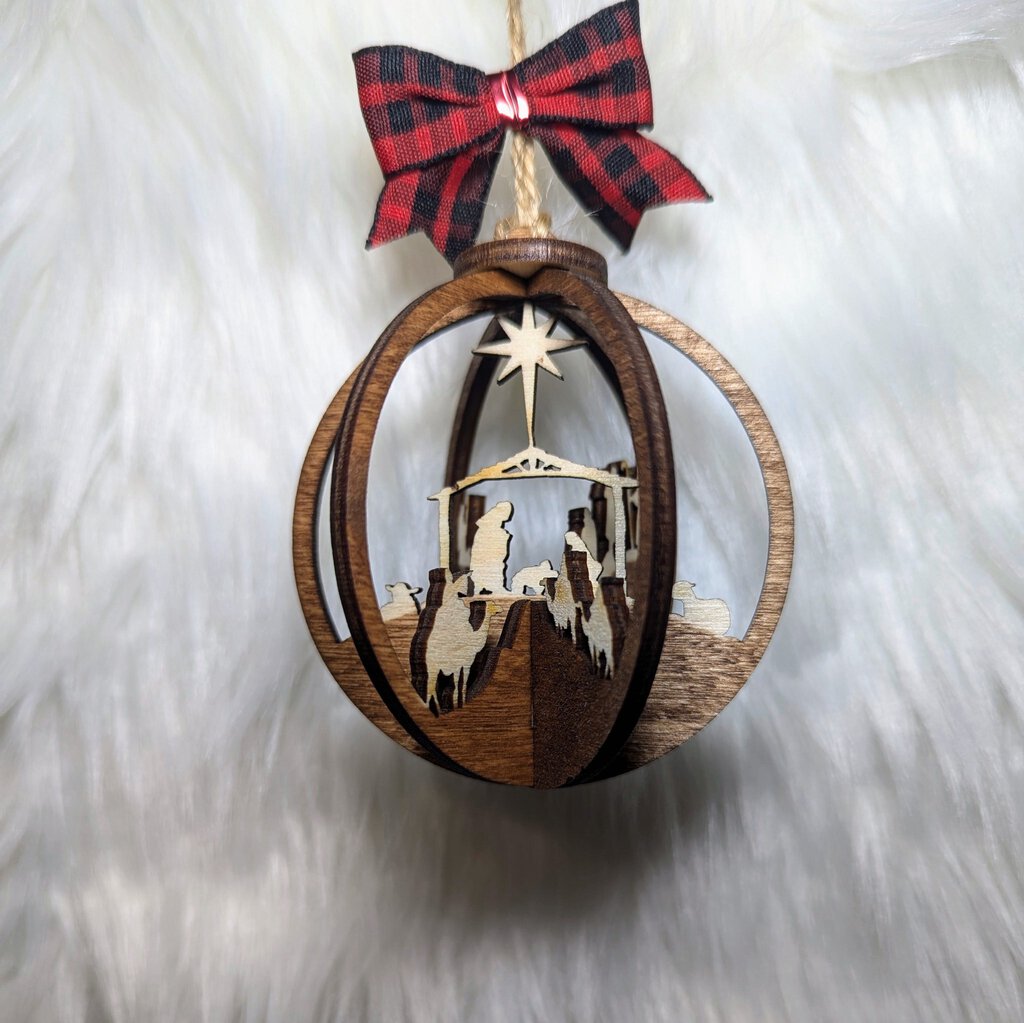 Ornament - Nativity Scene Ball