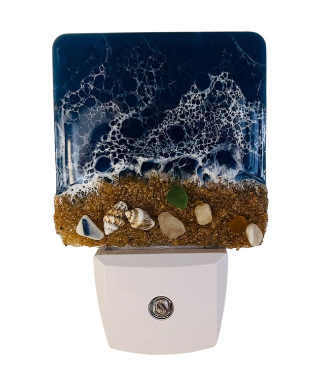 Ocean Resin Nightlight Blue