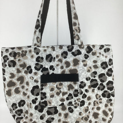 Black & gray leopard w/ black