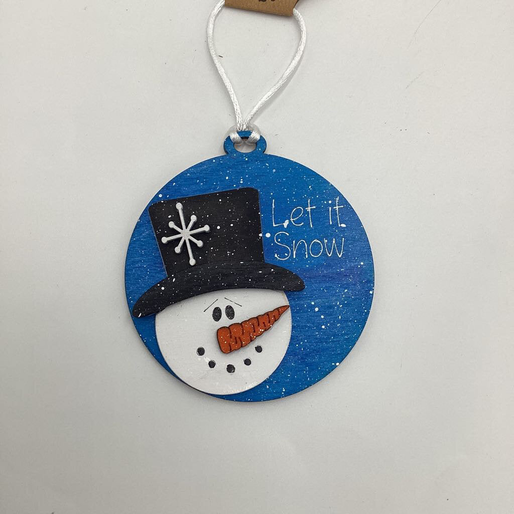 Let It Snow Snowman Ornament