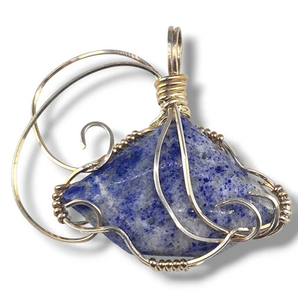 Sterling Silver Wrapped Sodalite Pendant