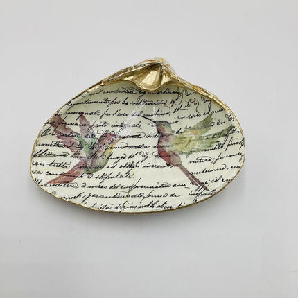 Hummingbirds/Script XL Clam Dish (Old Orchard Beach, ME)
