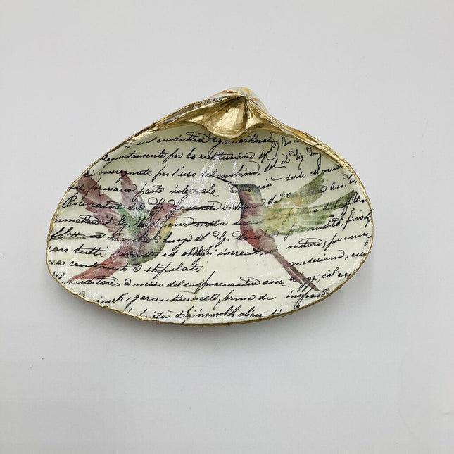 Hummingbirds/Script XL Clam Dish (Old Orchard Beach, ME)