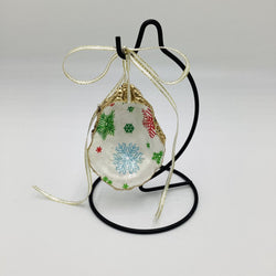 Multi Colored Snowflake LG Oyster Ornament (Outer Banks, NC) - view 1