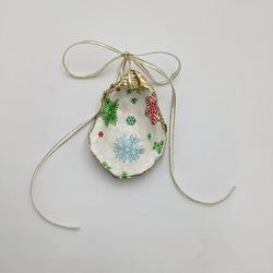 Multi Colored Snowflake LG Oyster Ornament (Outer Banks, NC) - view 2