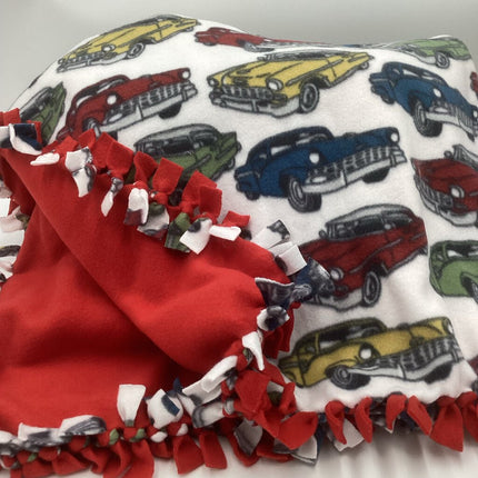 Fleece blanket cars w/red