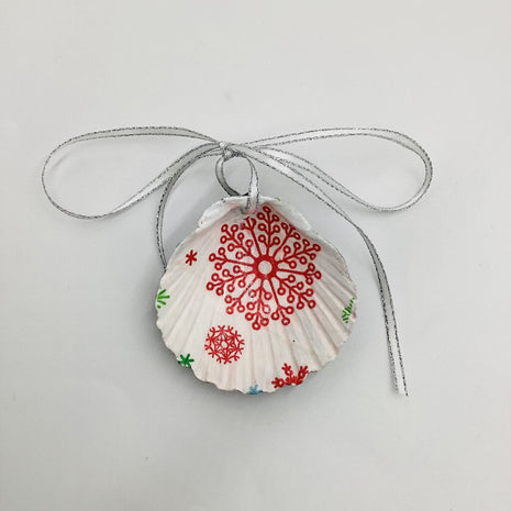 Blue Scallop Snowflakes Ornament (Newport RI)