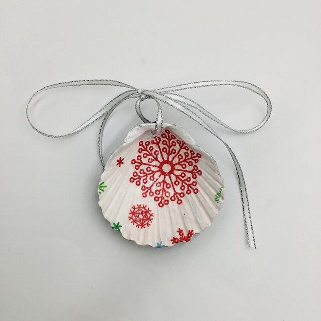 Blue Scallop Snowflakes Ornament (Newport RI)