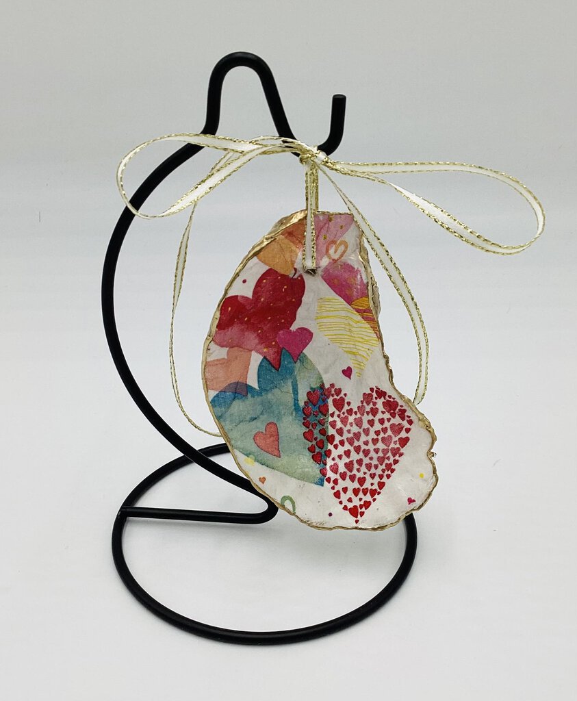 Hearts XL Oyster Ornament (Outer Banks, NC)