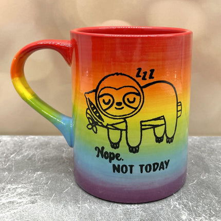 Rainbow Mug Sloth Nope
