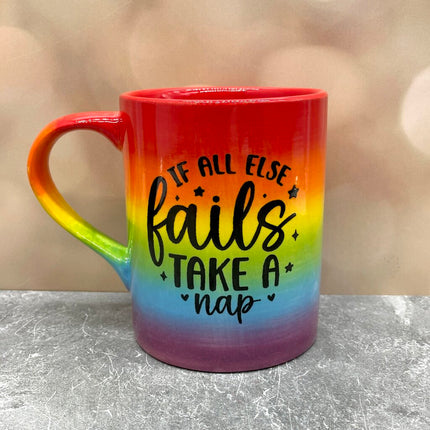 Rainbow Mug Take a Nap