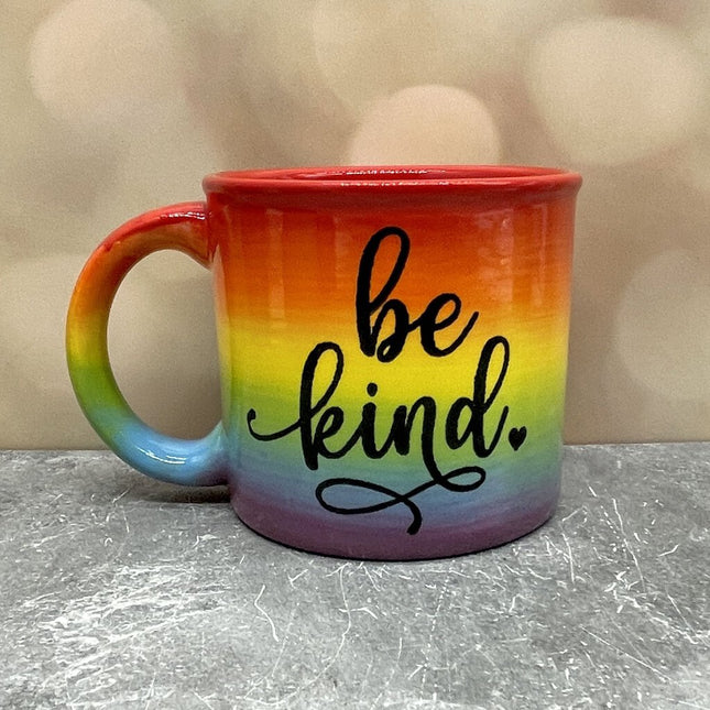 Rainbow Mug Be Kind