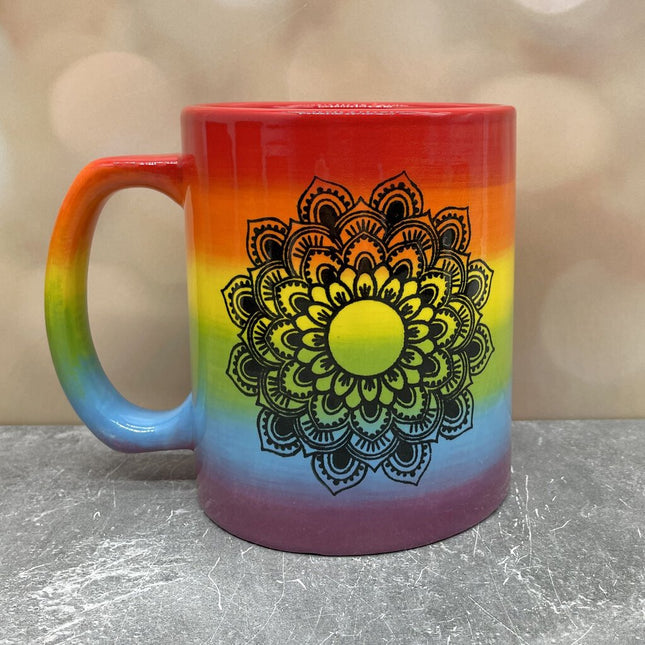 Rainbow Mug Mandala