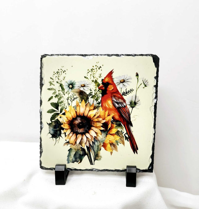 Shelf sitter- "Cardinal" slate frame