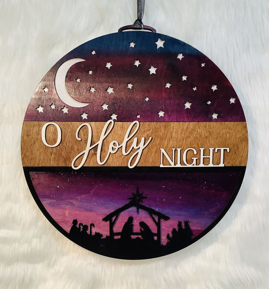 HD - O Holy Night Door Sign