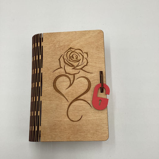 Rose with Heart Keepsake Box box