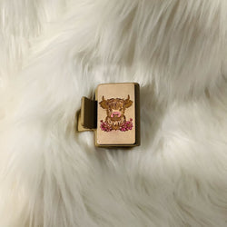Hair Claw Sm. - Highland Cow - view 1