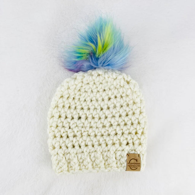 Pom Pom Hat (3-6 month) - Unicorn
