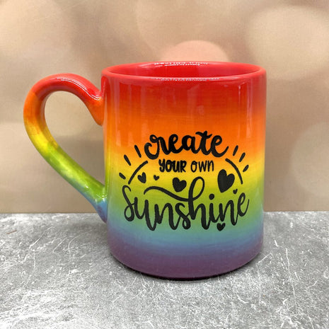 Rainbow Mug Create Sunshine