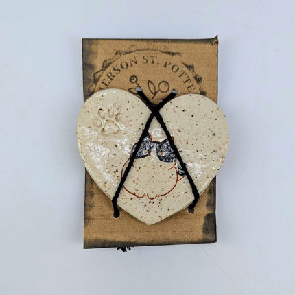 Heart Shaped Magnet- Fat Cat