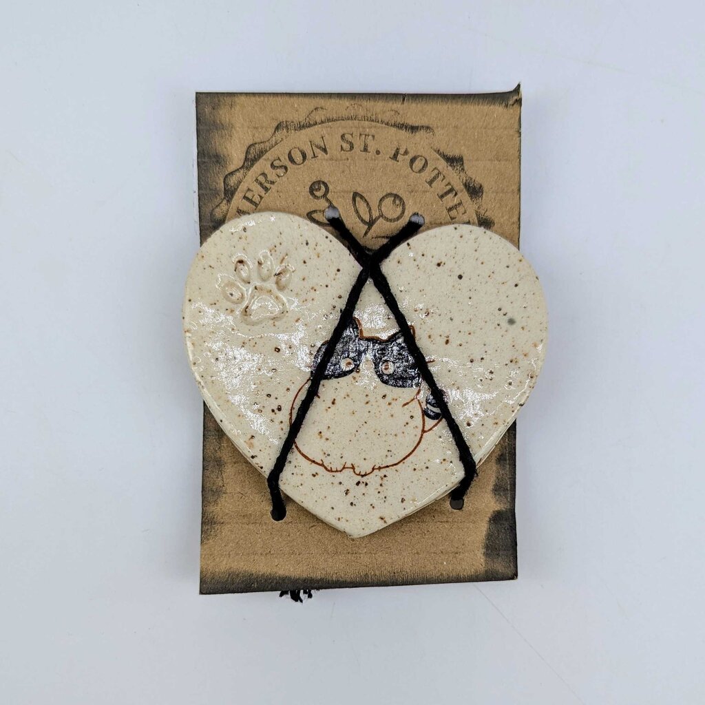 Heart Shaped Magnet- Fat Cat