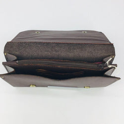 Dark Brown Clutch with Sunflower - view 1
