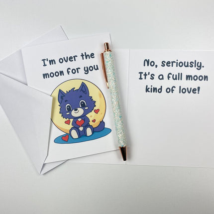 Over The Moon Greeting Card