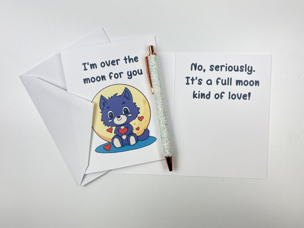 Over The Moon Greeting Card