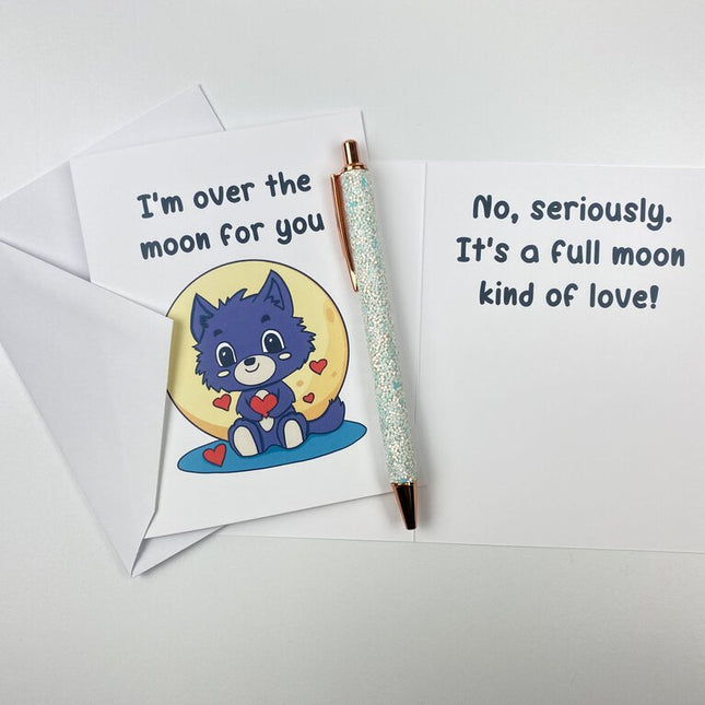 Over The Moon Greeting Card