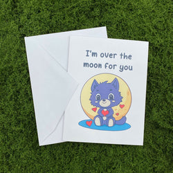 Over The Moon Greeting Card - view 1