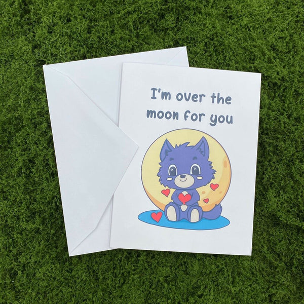 Over The Moon Greeting Card