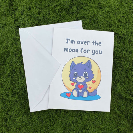 Over The Moon Greeting Card