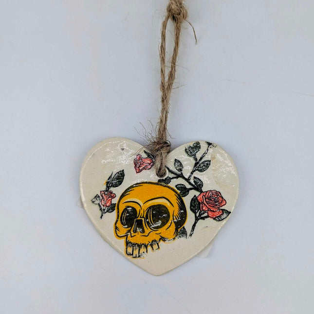 Skull and Roses Ornament